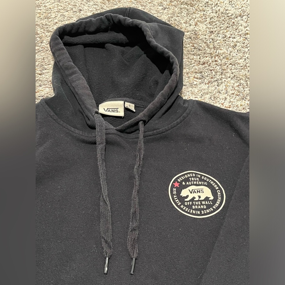 Vans Black Hoodie with Gold Logo - Picture 3 of 6